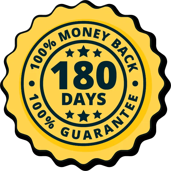 180 day money back guarantee